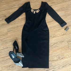 Naked Wardrobe side slit midi